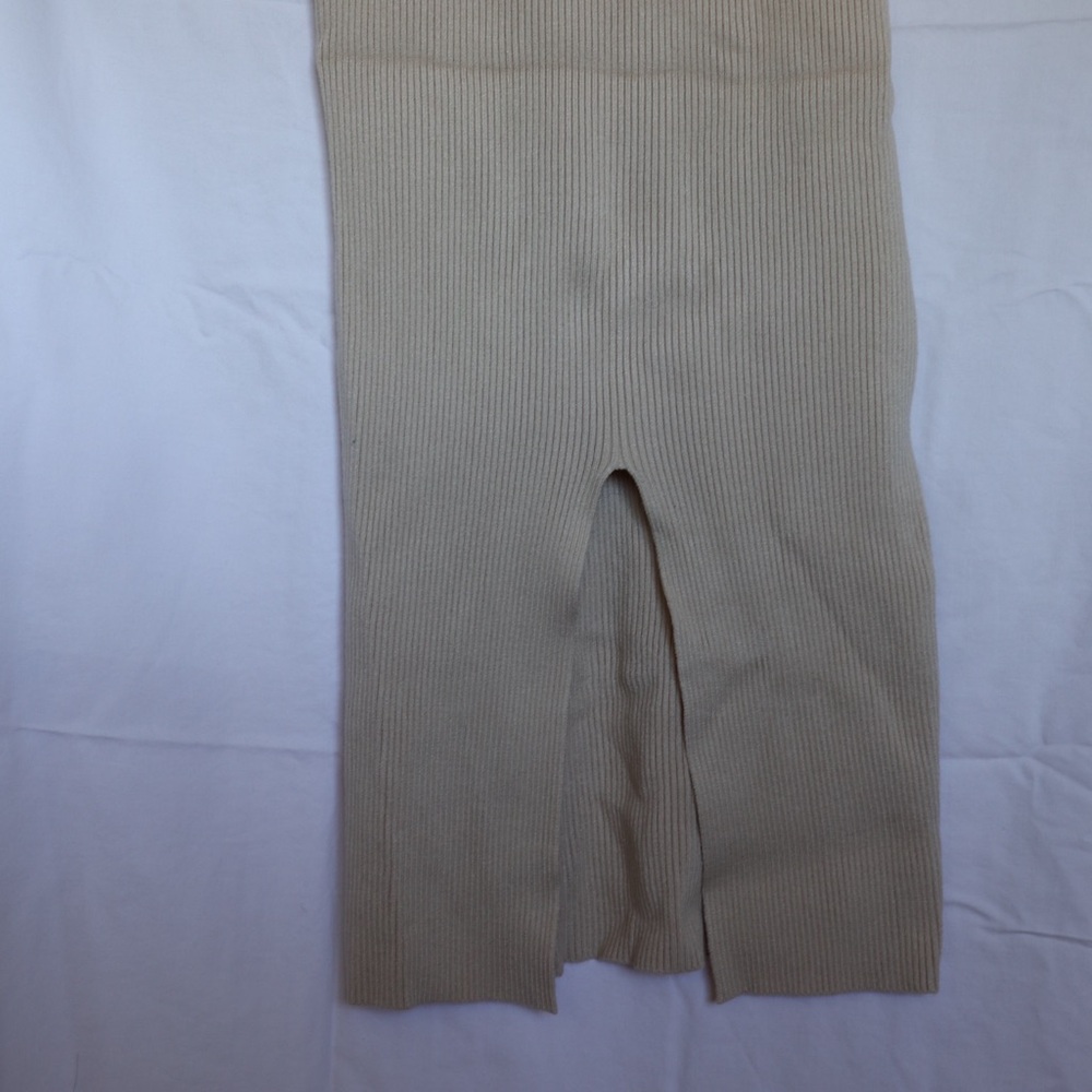 Tan Ribbed Dress - Picture 2 of 3